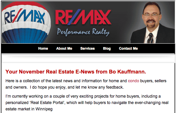 November E-Newsletter for Winnipeg Real Estate Buyers & Sellers