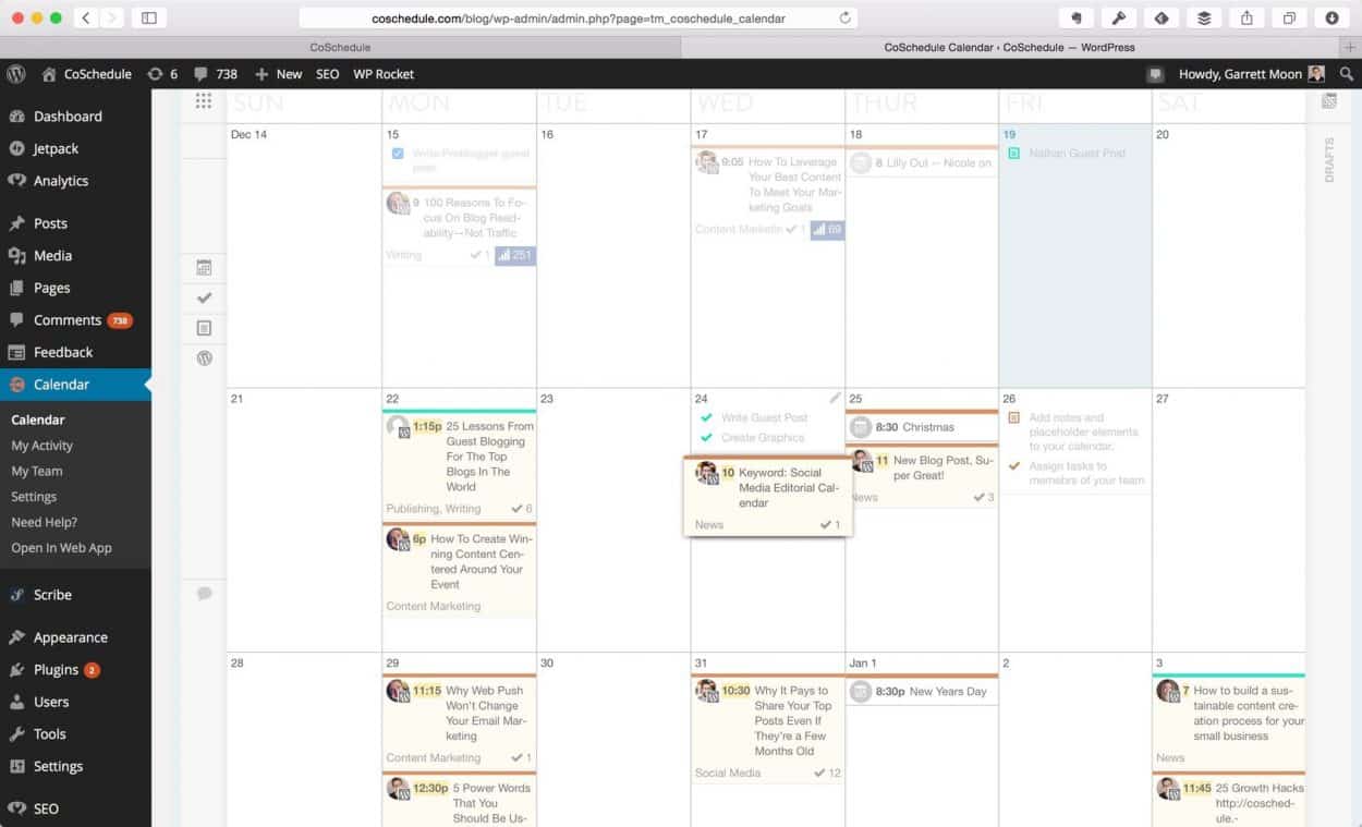 Co-Schedule: Excellent tool for business bloggers