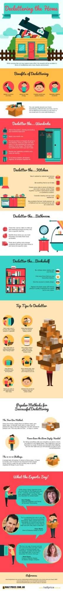 28 Awesome Tips on How To Declutter your Home (Infographic)