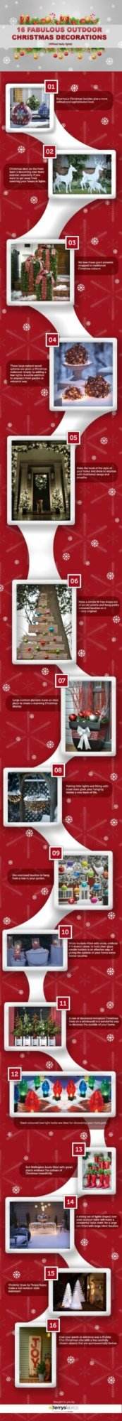 16 Fantastic Outdoor Christmas Decorations (Infographic)